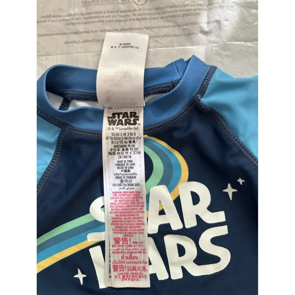 Star Wars Kids Swim Shirt‎ & Rashguard (Size  3)